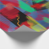 明るく明るい抽象芸術デジタルアート ラッピングペーパー (角)