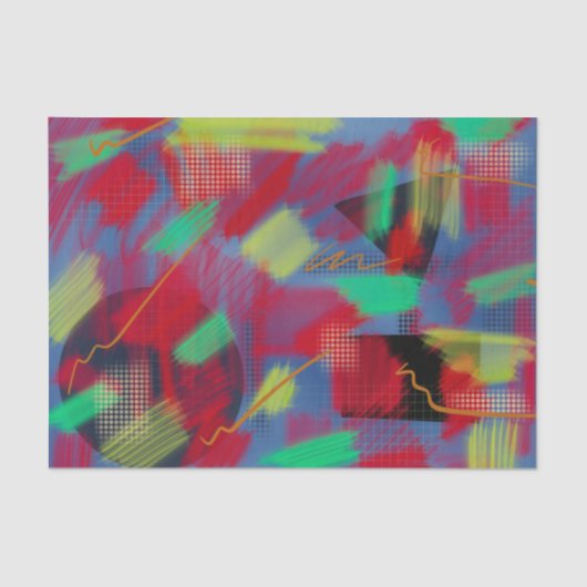 明るく明るい抽象芸術デジタルアート 薄葉紙 (正面)