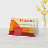 明るく明るい社員記念日カード カード (黄色い花)