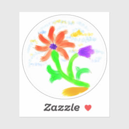 明るく明るい花 シール