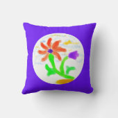 明るく明るい花 – 2つの背景 –  クッション (裏面)