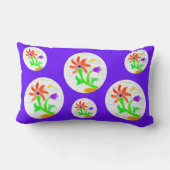 明るく明るい花 – 2つの背景 –  ランバークッション (裏面)