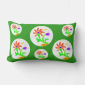 明るく明るい花 – 2つの背景 –  ランバークッション (正面)