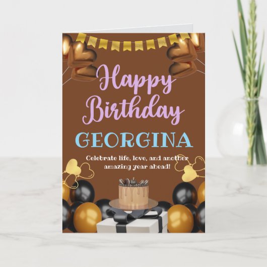 明るく明るい誕生日カード カード (正面)