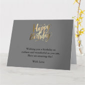 明るく明るい誕生日 カード (黄色い花)