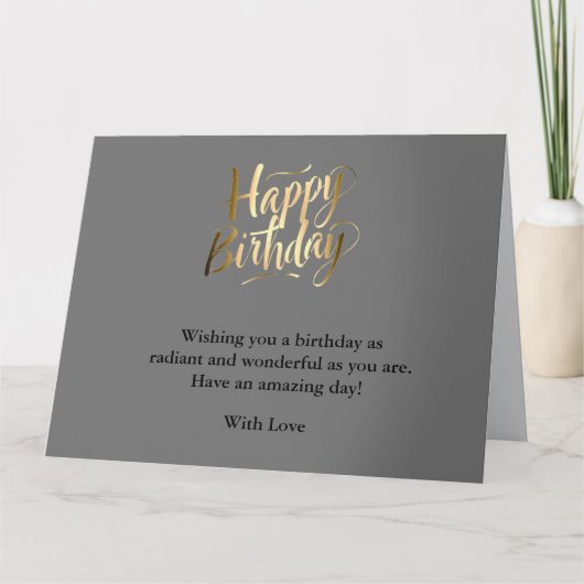 明るく明るい誕生日 カード (正面)