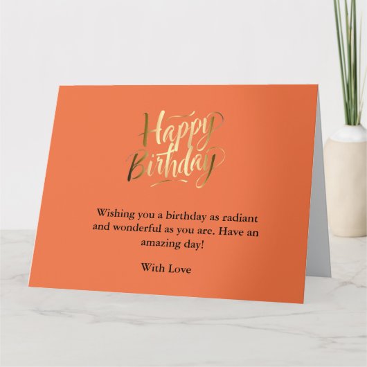 明るく明るい誕生日 カード (正面)