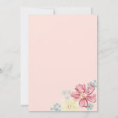 明るく明るい赤面結婚の花 招待状 (裏面)