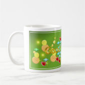 明るく明るく幸せな一日おはよう コーヒーマグカップ (左)