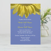 明るく晴れた夏の黄色のひまわり結婚は 招待状 (スタンド正面)