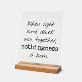 明るく暗いアクリルサイン アクリルサイン (傾斜)