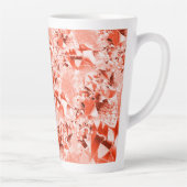 明るく曲がった派手なサケのサンゴ カフェラテマグ (右)