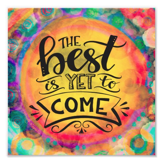 明るく最高のして未だ来カラフルだ フォトプリント            (正面)