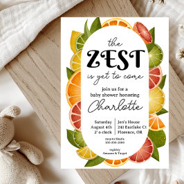 明るく柑橘系カラフルベビーシャワー招待状 招待状