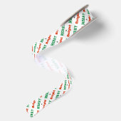 明るく楽しいクリスマスの冬の休日 サテンリボン (裏面)