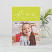 明るく楽しいクリスマスの1枚の写真 シーズンカード (スタンド正面)