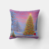 明るく楽しいクリスマスモーニングデザイン クッション (裏面)