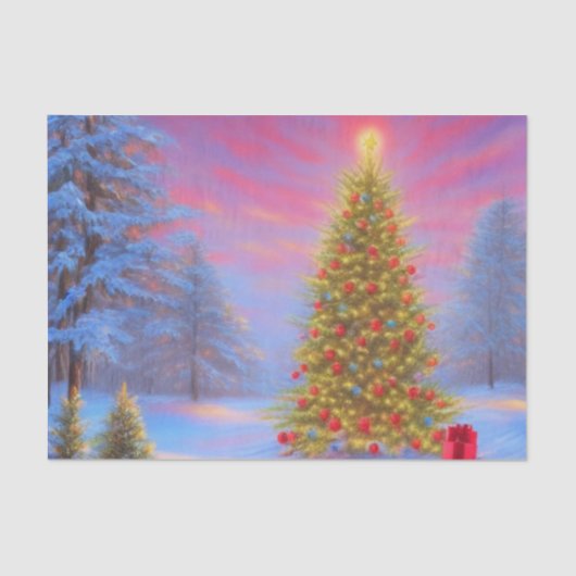 明るく楽しいクリスマスモーニングデザイン 薄葉紙 (正面)