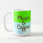 明るく楽しいコーヒーと音楽 コーヒーマグカップ (左)