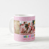 明るく楽しいメリークリスマス4フォトコラージュ コーヒーマグカップ (正面左)