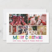 明るく楽しいメリークリスマス6カスタムの写真 シーズンカード (正面)