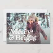 明るく楽しいレトロなクリスマスの写真 シーズンカード (正面)