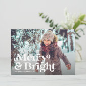 明るく楽しいレトロなクリスマスの写真 シーズンカード (スタンド正面)