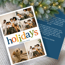 明るく楽しい休日 クリスマスのフォトギフト シーズンカード