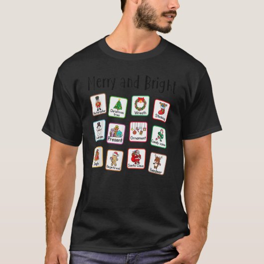 明るく楽しい SLP SPED クリスマススピーチ先生 Tシャツ (正面)