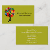 明るく機械的カラフルなギアツリー 名刺 (正面/裏面)