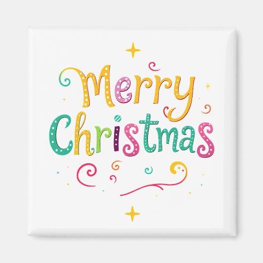 明るく涼しいメリークリスマス マグネット (正面)