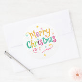 明るく涼しいメリークリスマス ラウンドシール (封筒)