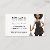 明るく清潔な女性サービス 名刺 (裏面)