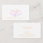 明るく清潔な蓮の花ビジネスカード 名刺 (正面/裏面)