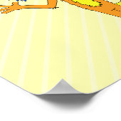 明るく漫画カラフルの犬のジャグリング。 ポスター (角)