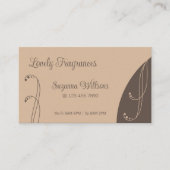 明るく濃い茶色の装飾用の斜角華美 名刺 (正面)