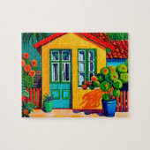 明るく生き生絵画きとした家 ジグソーパズル (横)