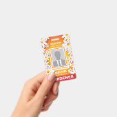 明るく白いデイジーオレンジID バッジ (手持ち)