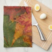 明るく着色された紅葉 キッチンタオル (四つ折り)