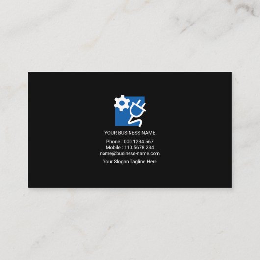 明るく素晴らしい電気脈拍の電気技師 名刺 (裏面)