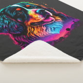 明るく美しいベルネーズマウンテンドッグ シェルパブランケット (3/4)