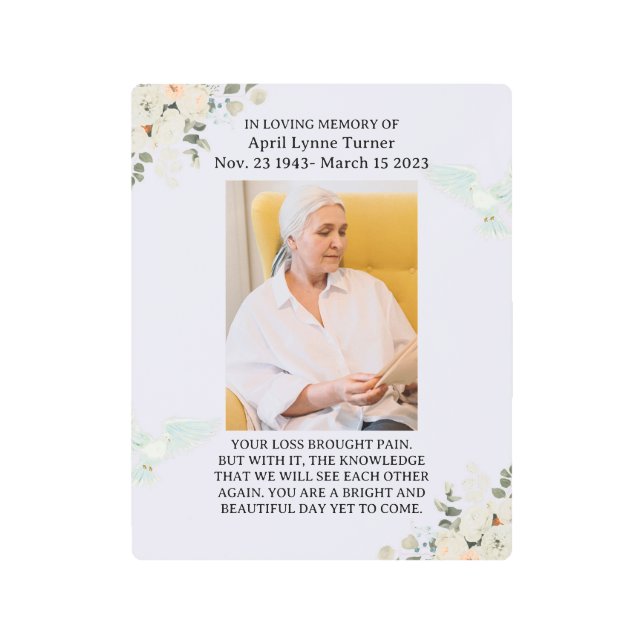 明るく美しい日 メタルプリント (正面)