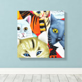 明るく美しい猫 キャンバスプリント (インサイチュ (ウッドフロア))