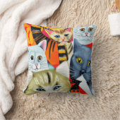 明るく美しい猫 クッション (ブランケット)