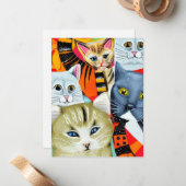 明るく美しい猫 ノートカード (正面/裏面インサイチュ)