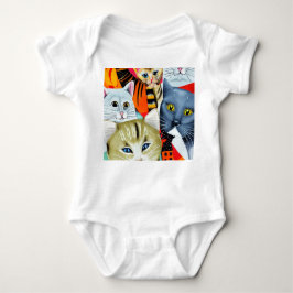 明るく美しい猫 ベビーボディスーツ