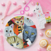 明るく美しい猫 ペーパープレート (パーティー)