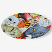 明るく美しい猫 ペーパープレート (アングル)