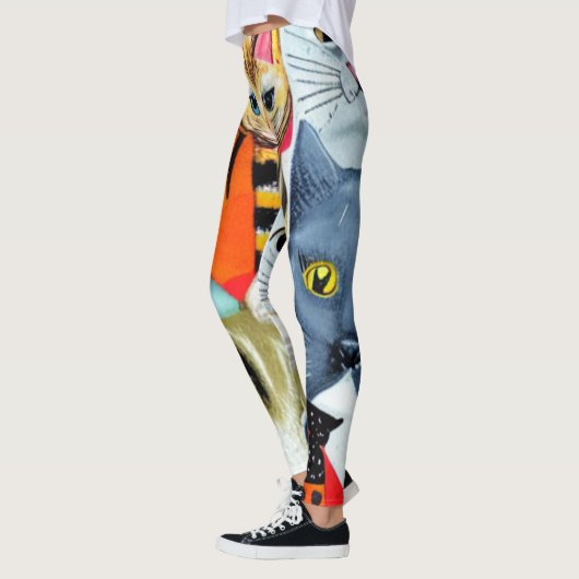 明るく美しい猫 レギンス (左)