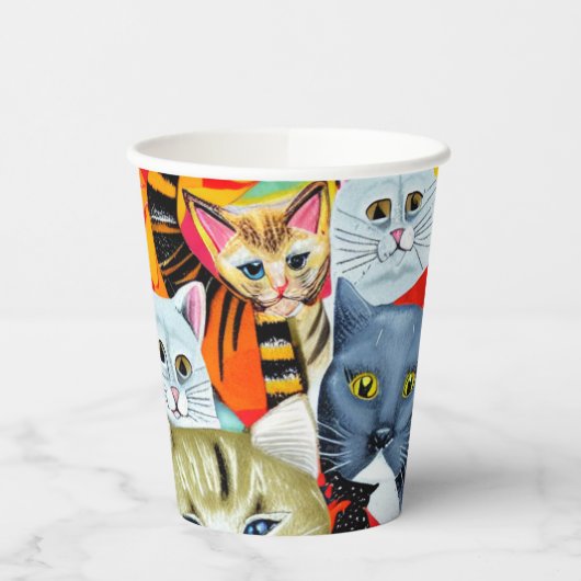 明るく美しい猫 紙コップ (左)